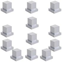 Kit 12 Acabamento Para Registro Quadrado Abs Deca Docol Banheiro Pressão 1/2 e 5/8 + 12 Conversores