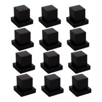 Kit 12 Acabamento Para Registro Quadrado Metal Preto Black Kit 12 Acabamento Para Registro Quadrado Metal Preto Black