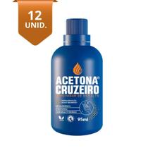 KIT 12 Acetona Removedor de Esmalte Cruzeiro ORIGINAL 95ml KIT 12 Acetona Removedor de Esmalte Cruzeiro ORIGINAL 95ml