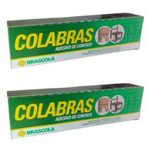 Kit 12 adesivo contato sapateiro tenis colabras 30g brascola