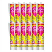 Kit 12 Adesivo Selante Pu40 Multiuso Branco 360g Quartzolit