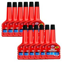 Kit 12 Aditivo STP Gas Treatment Gasolina Limpeza Bicos Injetores Tratamento Combustível Redução Consumo Melhor Desempenho Motor
