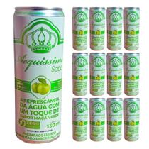 Kit 12 Águas Saborizadas Acquissima 350 ml Maçã Verde