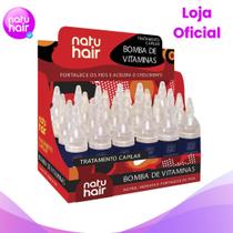 Kit 12 Ampolas de Tratamento Capilar Bomba de Vitaminas Natuhair 10ml Contém 12 Unidades