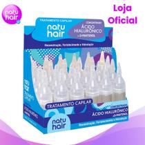 Kit 12 Ampolas de Tratamento Capilar Natuhair 10 ml Ácido Hialurônico D Pantenol