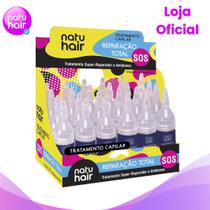 Kit 12 Ampolas de Tratamento Capilar Reparação Total Natuhair 10ml Contém 12 Unidades