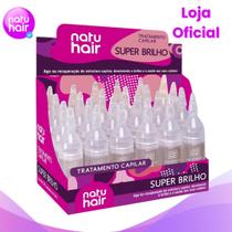 Kit 12 Ampolas de Tratamento Capilar Super Brilho Natuhair 10ml Contém 12 Unidades