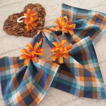 Kit 12 Anéis Porta Guardanapo Argola Prendedor Mesa Posta Flor de Lírio Laranja