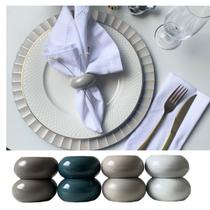 Kit 12 Anel Porta Guardanapo Argola Mesa Posta 6cm Lisa Vr