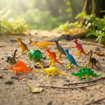 Kit 12 Animais Da Fazenda Marinho Dinossauro Brinquedo Cenário Faz de Conta Infantil Dutoys