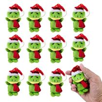 Kit 12 Animais Natalinos Pelúcia Enfeite Arvore Natal 8cm