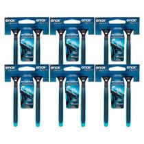 Kit 12 Aparelho de Barbear Descartável Barbeador 2 Lâminas Enox Expert