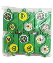 Kit 12 Apitos Brasil Torcida Esportiva Infantil e Adulto