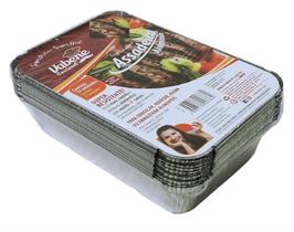 Kit 12 Assadeira Marmita Descartável Alumínio E Tampa 1000Ml Kit 12 Assadeira Marmita Descartável Alumínio E Tampa 1000Ml