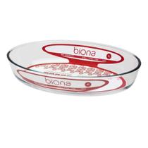 Kit 12 Assadeiras De Vidro Biona 3 Litros Refratario Travessa