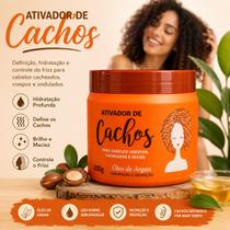 Kit 12 Ativador Cachos Naxos 500g Creme Sem Enxágue Hidratação Definição Frizz