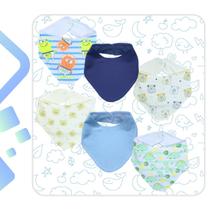 Kit 12 Babadores Bandana Suedine Duplo 100% Algodão Egipcio