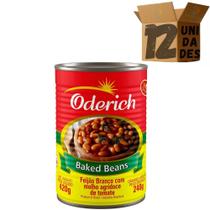Kit 12 Baked Beans Feijão Branco Agridoce Ao Molho 420g Oderich