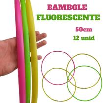Kit 12 Bambolês Sortidos Neon 50cm Arco Infantil Coloridos Kit 12 Bambolês Sortidos Neon 50cm Arco Infantil Coloridos