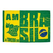 Kit 12 Bandeira Brasil AMBRAS 50x70cm Sem Haste