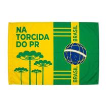 Kit 12 Bandeira Brasil Paraná 50x70 Sem Haste