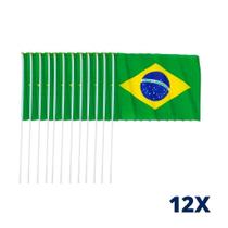 Kit 12 Bandeiras Brasil Copa Do Mundo Seleção Kit 12 Bandeiras Brasil Copa Do Mundo Seleção