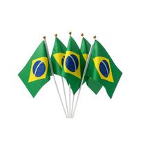 Kit 12 Bandeiras Do Brasil Copa Do Mundo 14x21cm Com Aste Kit 12 Bandeiras Do Brasil Copa Do Mundo 14x21cm Com Aste
