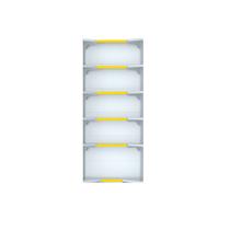 Kit 12 Bandejas Canto 202 FIT Farmacia 30/25 Branco Pe Amarelo