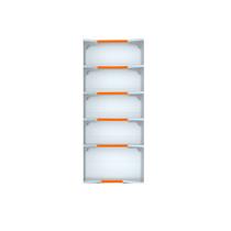 Kit 12 Bandejas Canto 202 FIT Farmacia 30/25 Branco Pe Laranja