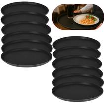 Kit 12 Bandejas Garçom Redonda 40cm Para Servir Antiderrapante Emborrachada Profissional Unitermi