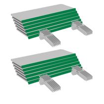 Kit 12 Bandejas Gondola FIT 40 Branco 12X 25x90 Pe Verde