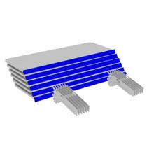 Kit 12 Bandejas Gondola FIT 40 Branco 12X 30x90 Pe Azul Kit 12 Bandejas Gondola FIT 40 Branco 12X 30x90 Pe Azul