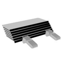 Kit 12 Bandejas Gondola Fit 40 Branco 12X 30X90 Pe Preto Kit 12 Bandejas Gondola Fit 40 Branco 12X 30X90 Pe Preto