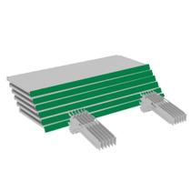 Kit 12 Bandejas Gondola Fit 40 Branco 12X 30X90 Pe Verde