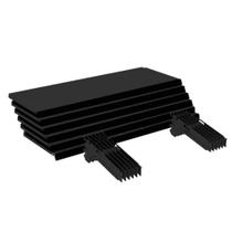 Kit 12 Bandejas Gondola Fit 40 Preto 12X 30X90 Pe Preto Kit 12 Bandejas Gondola Fit 40 Preto 12X 30X90 Pe Preto