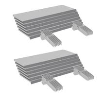 Kit 12 Bandejas Gondola Ponta FIT 40 Branco 12X 30x78 Pe Cinza