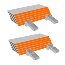 Kit 12 Bandejas Gondola Ponta FIT 40 Branco 12X 30x78 Pe Laranja Kit 12 Bandejas Gondola Ponta FIT 40 Branco 12X 30x78 Pe Laranja