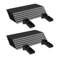 Kit 12 Bandejas Gondola Ponta FIT 40 Preto 12X 30x78 Pe Cinza Kit 12 Bandejas Gondola Ponta FIT 40 Preto 12X 30x78 Pe Cinza