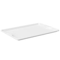 Kit 12 Bandejas Plásticas Coza Uno Horeca 48x33cm Branco Servir Restaurante Alimentação