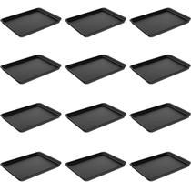 Kit 12 Bandejas Plásticas Servir Coza 32x23cm Preto Restaurante A4 Fast Food Lanchonete Bar Kit 12 Bandejas Plásticas Servir Coza 32x23cm Preto Restaurante A4 Fast Food Lanchonete Bar