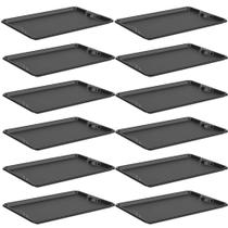 Kit 12 Bandejas Servir Plástica Preta 48x33cm Coza Uno Bar Lanchonetes Restaurantes Kit 12 Bandejas Servir Plástica Preta 48x33cm Coza Uno Bar Lanchonetes Restaurantes