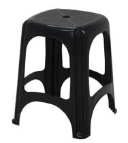 Kit 12 Banqueta Tramontina Niteroi em Polipropileno Preto