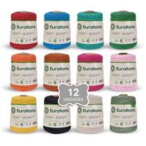 Kit 12 Barbantes Coloridos Euroroma nº 6 - 610m 600g TEX 984