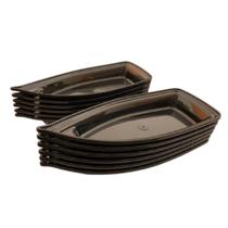 Kit 12 Barca Barco para Açaí Sushi Sashimi Bandeja 42 Preto