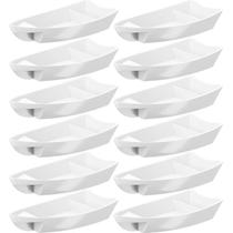 Kit 12 Barcas para Sushi Comida Japonesa Oriental Restaurante Bar Coza Plástico 27,5x13cm Brancas Kit 12 Barcas para Sushi Comida Japonesa Oriental Restaurante Bar Coza Plástico 27,5x13cm Brancas