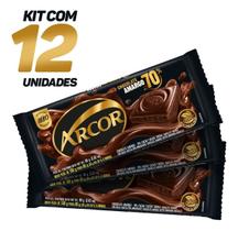 Kit 12 Barra Chocolate Amargo 70% Cacau Arcor 80g