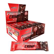 Kit 12 Barra Proteína Crisp Bar Brownie de Chocolate 45g Cada