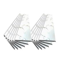 Kit 12 Barras Forro Teto Leve Base de Polímero PEAD Calacatta 295cm x 25cm x 0,7cm de Espessura Formaco Decor Branco
