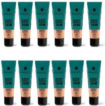 Kit 12 Base Vegana Cor 03 Bege Médio 30ml - Ramona Make Up