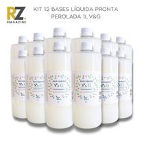 Kit 12 Bases Sabonete Líquido Pronta Hipoalergênica Perolada p/ Sabonete e Shampoo - Quimiz V&G - 1Litro Kit 12 Bases Sabonete Líquido Pronta Hipoalergênica Perolada p/ Sabonete e Shampoo - Quimiz V&G - 1Litro